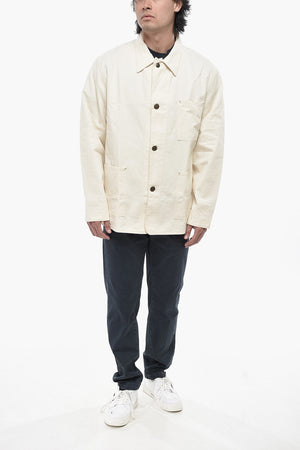 Leichtes Denim-Overshirt mit Tasche