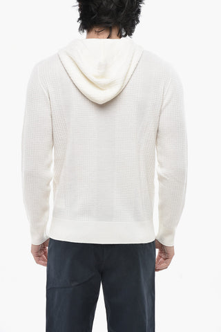 Maglia in Lana Vergine con Cappuccio