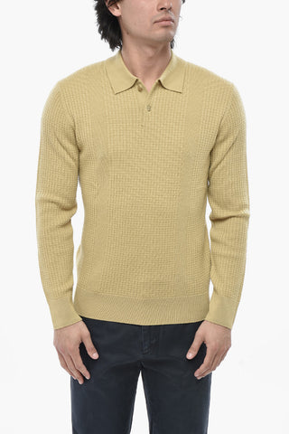 Maglia in Lana Vergine con Collo a Polo