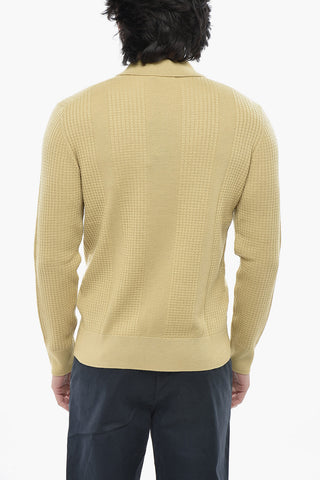 Maglia in Lana Vergine con Collo a Polo
