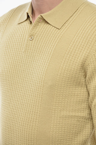 Maglia in Lana Vergine con Collo a Polo