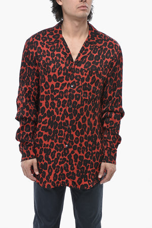 Oversize Fit Shirt With Animal Print And Chest Pocket