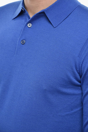 Maglia in Lana Vergine a Tinta Unita con Collo a Polo