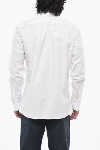 코튼 포플린 셔츠 새틴 단추