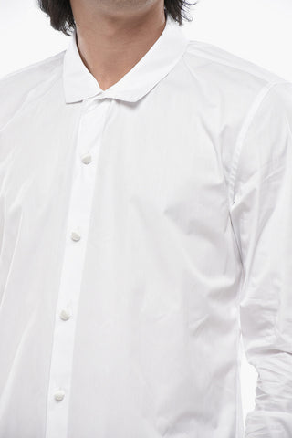 코튼 포플린 셔츠 새틴 단추