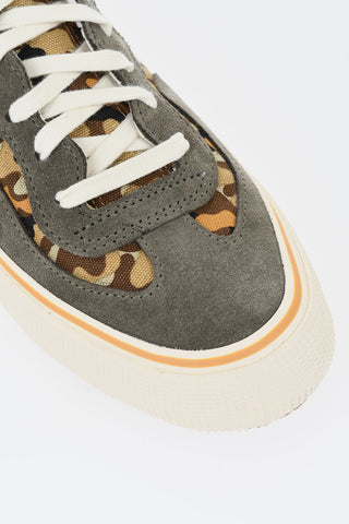 Low-Sneaker aus Baumwolle im Camouflage-Muster