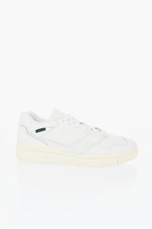 Low-Top Solid-Color Leather Sneakers