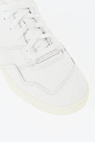 가죽 단색 로우탑 스니커즈