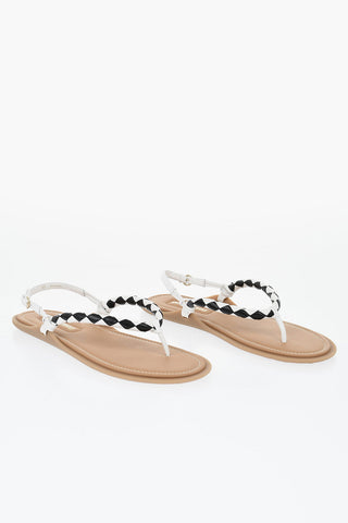 가죽 쪼리형 슬링백 샌들