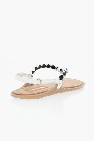 가죽 쪼리형 슬링백 샌들