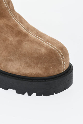 Suede Ankle Boots with Shearling Lining