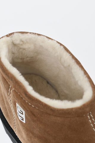 Suede Ankle Boots with Shearling Lining