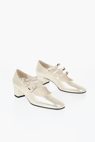 Décolleté KINA 22 aus metallisiertem Leder mit 5cm Absatz