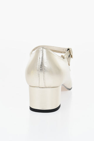 Décolleté KINA 22 aus metallisiertem Leder mit 5cm Absatz