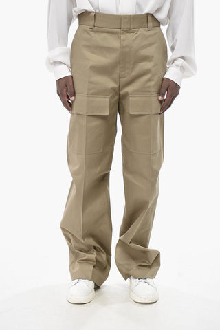 면 카고 팬츠 히든 버튼 여밈