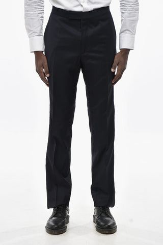 Ein-Knopf-Anzug aus Wolle mit Pattentaschen