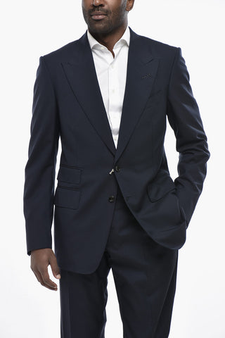 Wool Suit SHELTON, Two Vents, Peak Lapel
