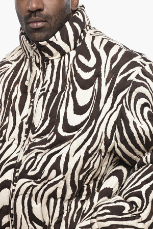 Giubbotto a Fantasia Animalier Imbottito