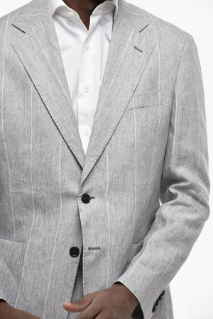 Striped Linen Suit NAPOLI, Classic Lapel