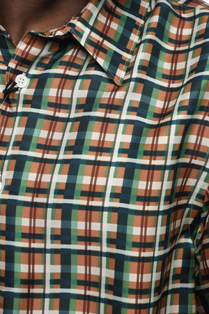 CIRCLE Casual Checked Silk Shirt