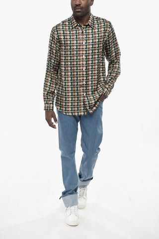 CIRCLE Camicia Casual In Seta a Quadri