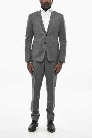 3-Button Wool Suit With Double Vent