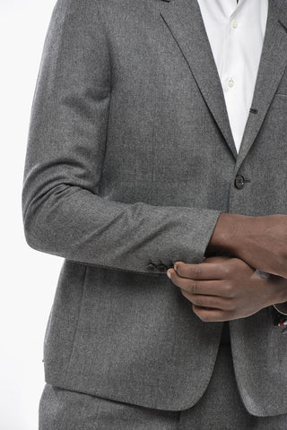 3-Button Wool Suit With Double Vent