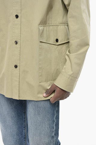 가벼운 코튼 오버셔츠, 패치 포켓 디테일