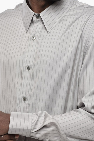 Gestreiftes Seidenhemd