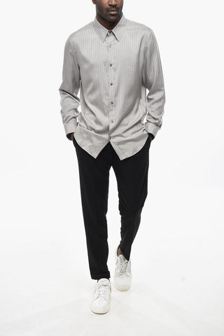 Gestreiftes Seidenhemd