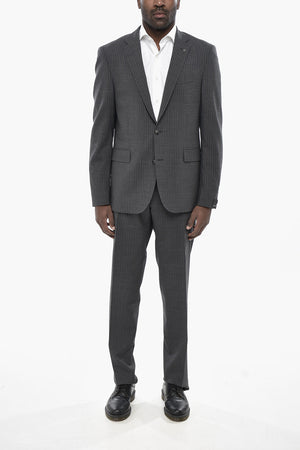 Stretch Virgin Wool Pinstripe Suit