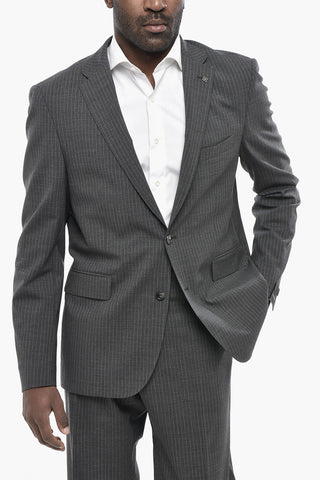 Nadelstreifenanzug aus Stretch-Schurwolle