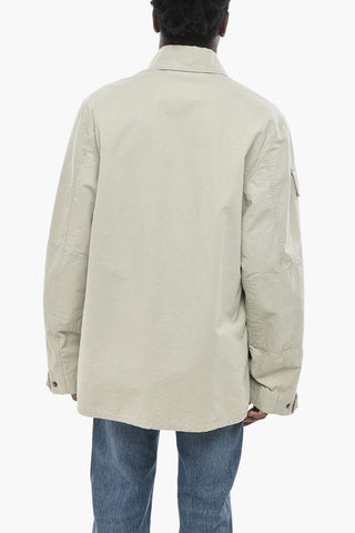 Checked Ripstop Overshirt with Snap Buttons