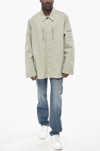 Checked Ripstop Overshirt with Snap Buttons