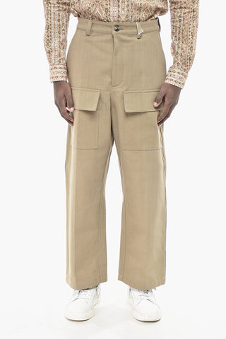 Cotton Cargo Pants with Maxi Front Pockets