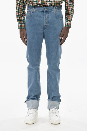Jeans Regular Fit ad Orlo con Risvolto 16cm