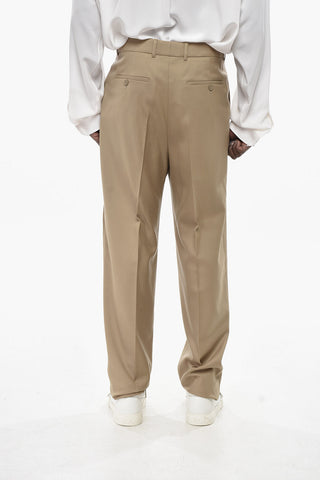Single-Pleat Wool Trousers