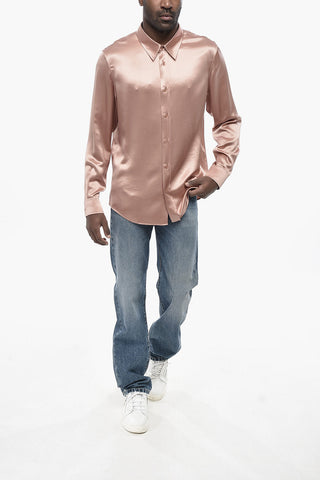 Long-Sleeve Silk Shirt
