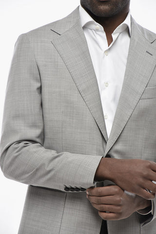 Virgin Wool Classic-Lapel Suit NAPOLI With Two Vents