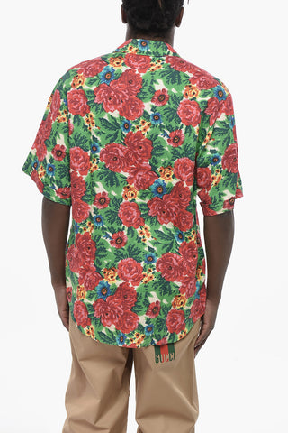 Camicia in Lino a Motivo Floreale