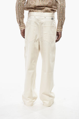 ICONS Hose mit geradem Bein und Leder-Logo-Patch