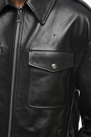 Lederjacke Mit Reißverschluss