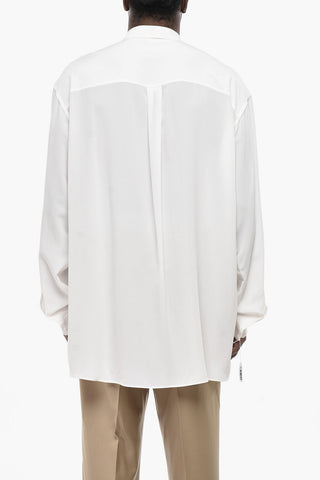 Silk Chiffon Tie-Neck Shirt