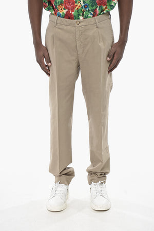 Pantaloni in Cotone Stretch a 1 Pince
