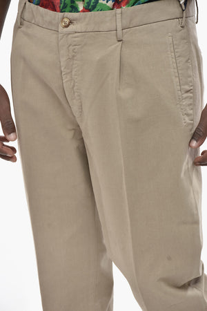 Pantaloni in Cotone Stretch a 1 Pince