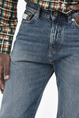 Regular-Fit Jeans with Baroque Print on the Cuff