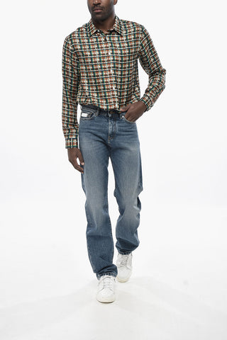 Regular-Fit Jeans with Baroque Print on the Cuff