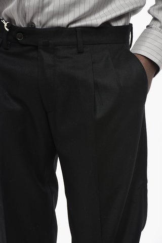 Schurwollhose Mit Doppelten Bundfalten
