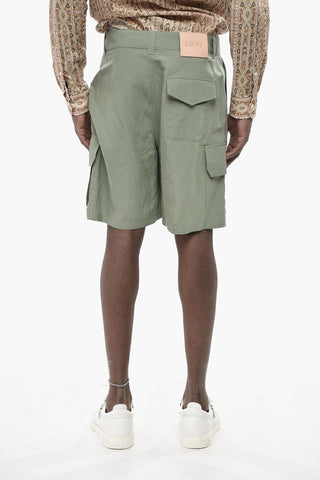 Cargo-Bermudas Mit Hoher Taille