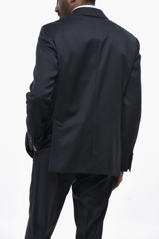 Abito in Lana Vergine con Spilla dal Design Floreale